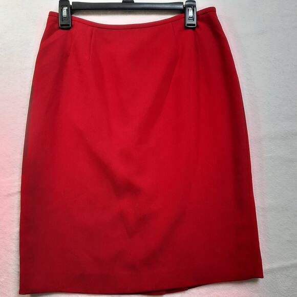 Evan-Picone 2 Piece Suit Blazer & Skirt Red Size 8P Work Career Professional - Picture 6 of 16